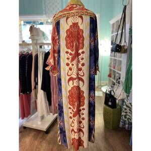 NEW BOHO CHIC women's dramatic long button front dress